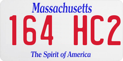 MA license plate 164HC2