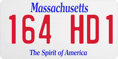 MA license plate 164HD1