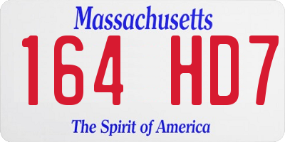 MA license plate 164HD7