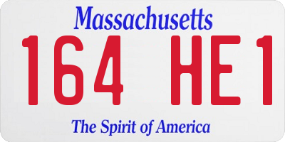 MA license plate 164HE1