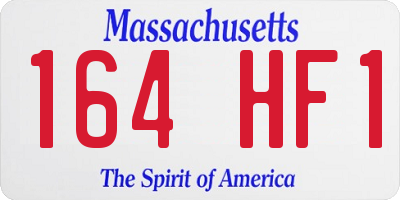 MA license plate 164HF1