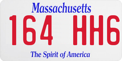 MA license plate 164HH6