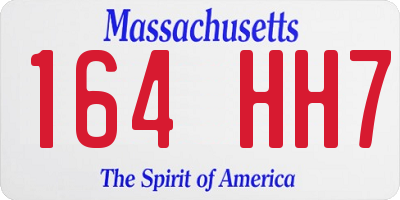 MA license plate 164HH7