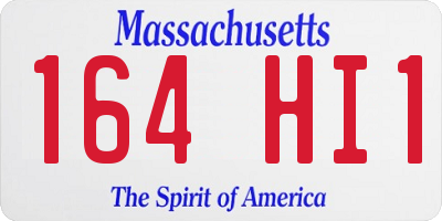 MA license plate 164HI1