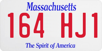 MA license plate 164HJ1