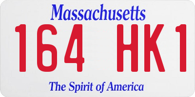 MA license plate 164HK1