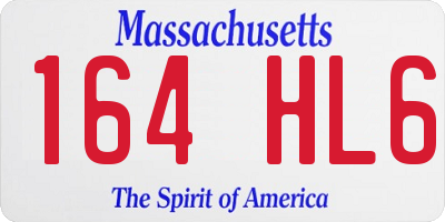 MA license plate 164HL6