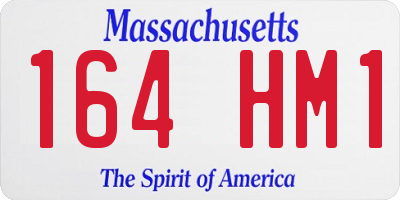 MA license plate 164HM1