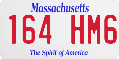 MA license plate 164HM6