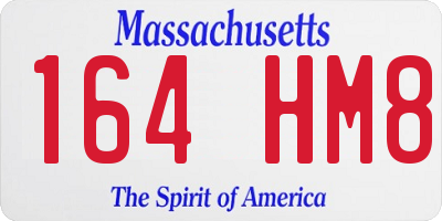 MA license plate 164HM8