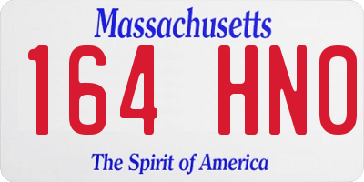 MA license plate 164HN0