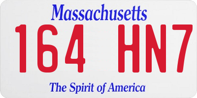 MA license plate 164HN7