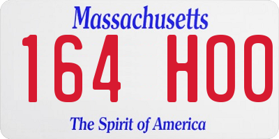 MA license plate 164HO0