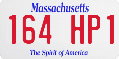 MA license plate 164HP1