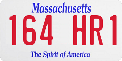 MA license plate 164HR1