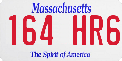 MA license plate 164HR6