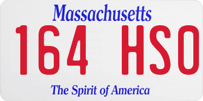 MA license plate 164HS0