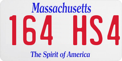 MA license plate 164HS4