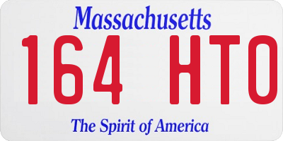 MA license plate 164HT0