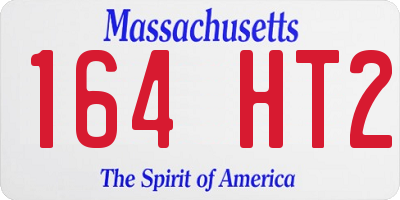 MA license plate 164HT2