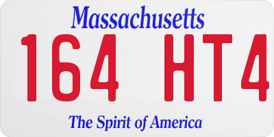 MA license plate 164HT4