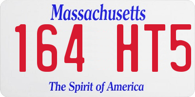 MA license plate 164HT5