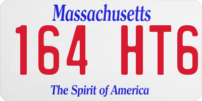 MA license plate 164HT6
