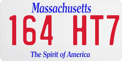 MA license plate 164HT7
