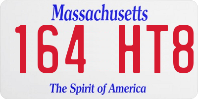 MA license plate 164HT8