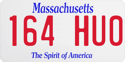 MA license plate 164HU0