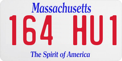 MA license plate 164HU1
