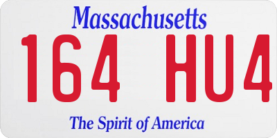 MA license plate 164HU4