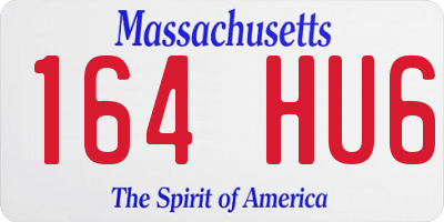 MA license plate 164HU6
