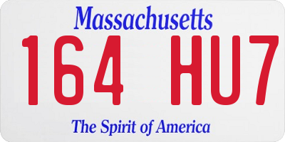 MA license plate 164HU7