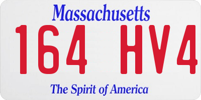 MA license plate 164HV4