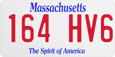 MA license plate 164HV6