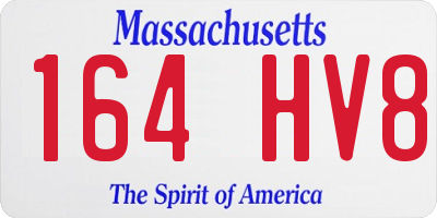 MA license plate 164HV8