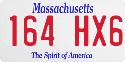 MA license plate 164HX6