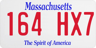 MA license plate 164HX7