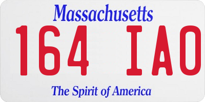 MA license plate 164IA0
