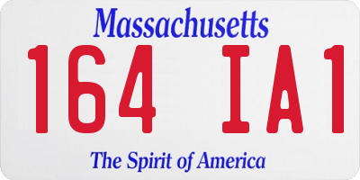 MA license plate 164IA1