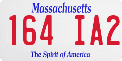 MA license plate 164IA2