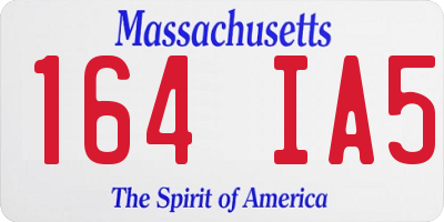 MA license plate 164IA5