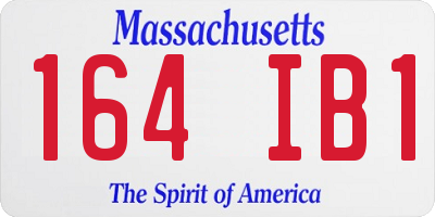 MA license plate 164IB1