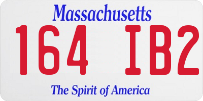MA license plate 164IB2
