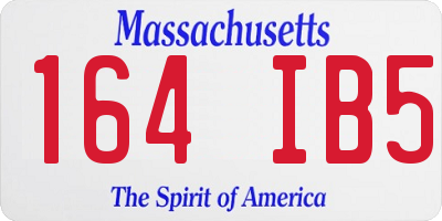 MA license plate 164IB5