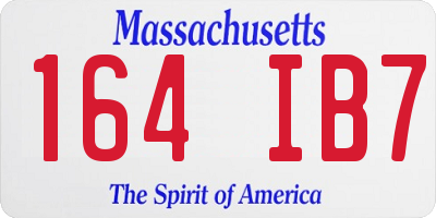 MA license plate 164IB7