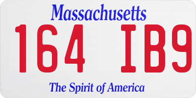 MA license plate 164IB9