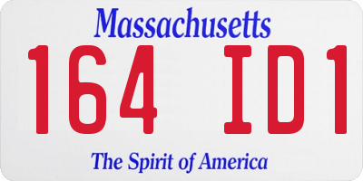 MA license plate 164ID1