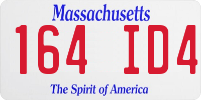 MA license plate 164ID4